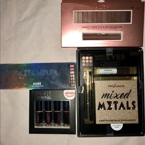 Different pallets of makeup